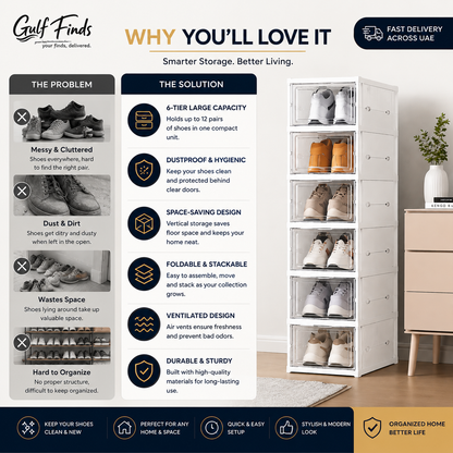 Foldable Storage Boxes  6PC